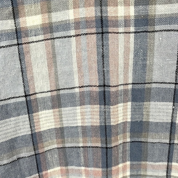 J. JILL Love Linen Madras Maxi Pastel Plaid Tank Pullover Dress PSmall Beachy - Picture 5 of 9